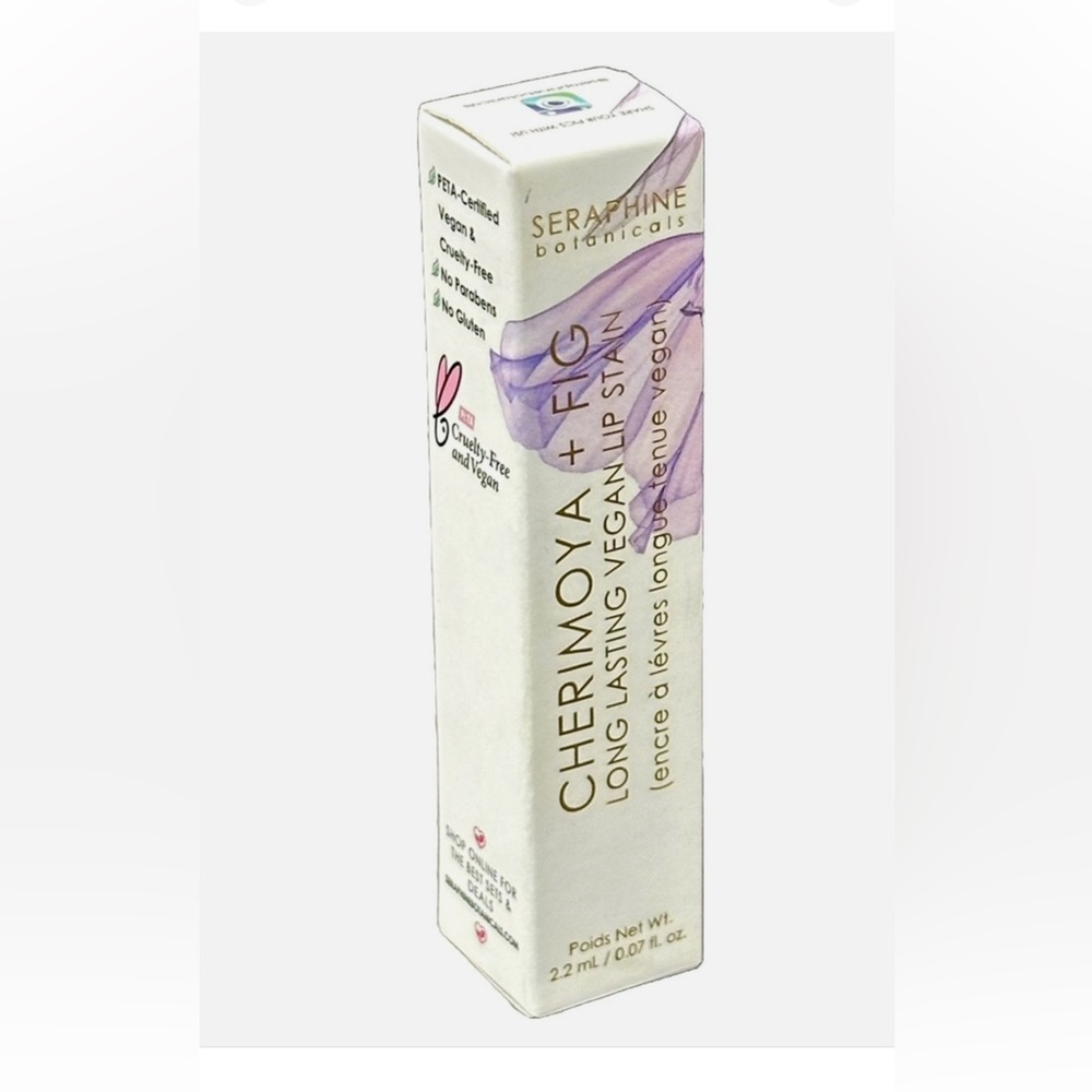 SERAPHINE BOTANICALS CHERIMOYA + FIG Long Lasting Lip Stain BRAND NEW SEALED